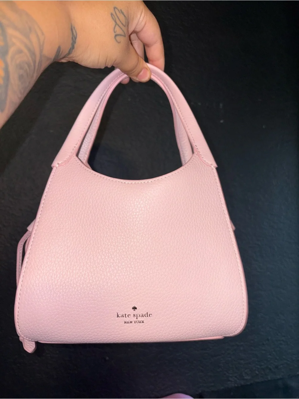 kate spade Pink Pebbled Leather Mini Top-Handle Crossbody